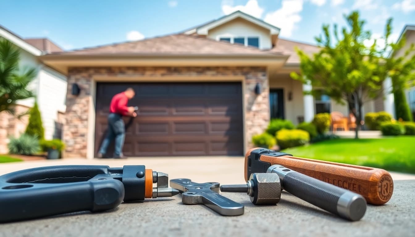 Engaging garage door replacement process showcasing expert installation techniques.