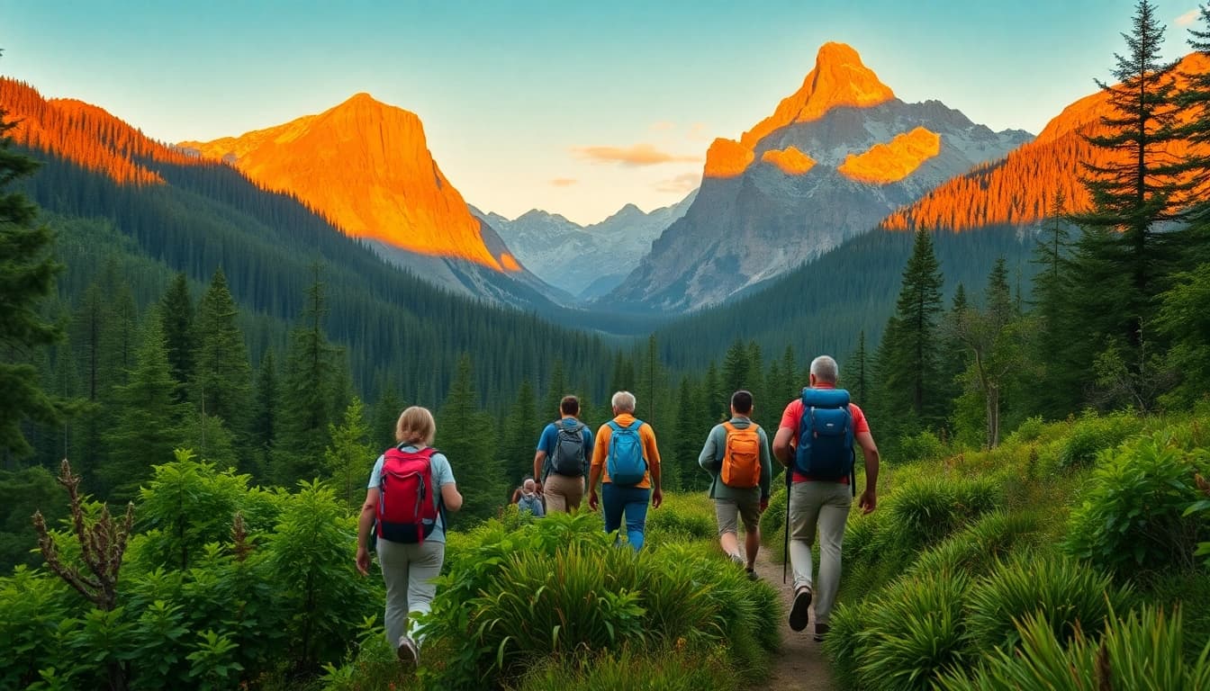 Adventurous explorers embarking on a journey inspired by https://fernweh-abenteuer.de through scenic landscapes.
