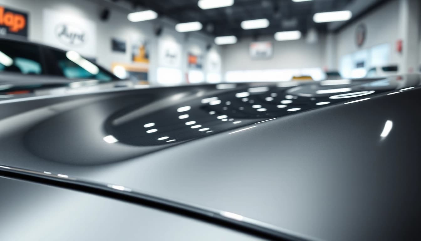 Protection against scratches with paint protection film near me on a modern vehicle.
