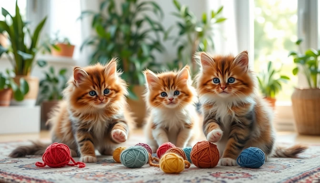 Adorable Maine Coon kittens for sale Sacramento playing in a bright living room.