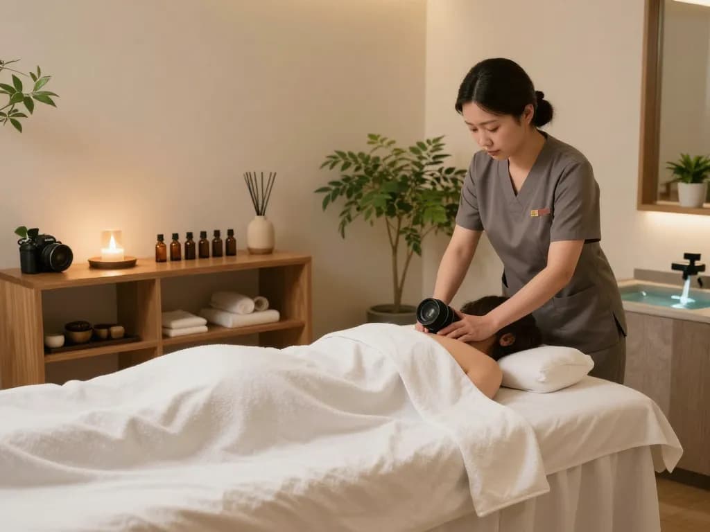 Relaxing spa environment for 삼산동마사지 with soothing decor and a tranquil atmosphere.