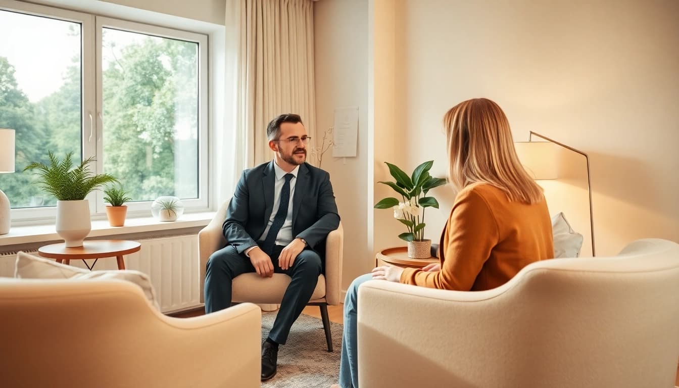 Engaging session with a German psychiatrist in India, highlighting comfort and professionalism.