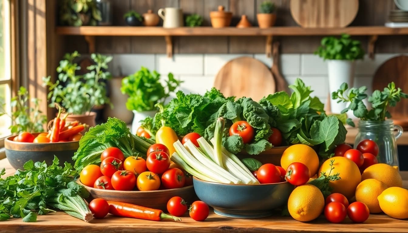 Cook delicious meals with recipesalexarciab.com featuring vibrant ingredients and elegant kitchen setup.