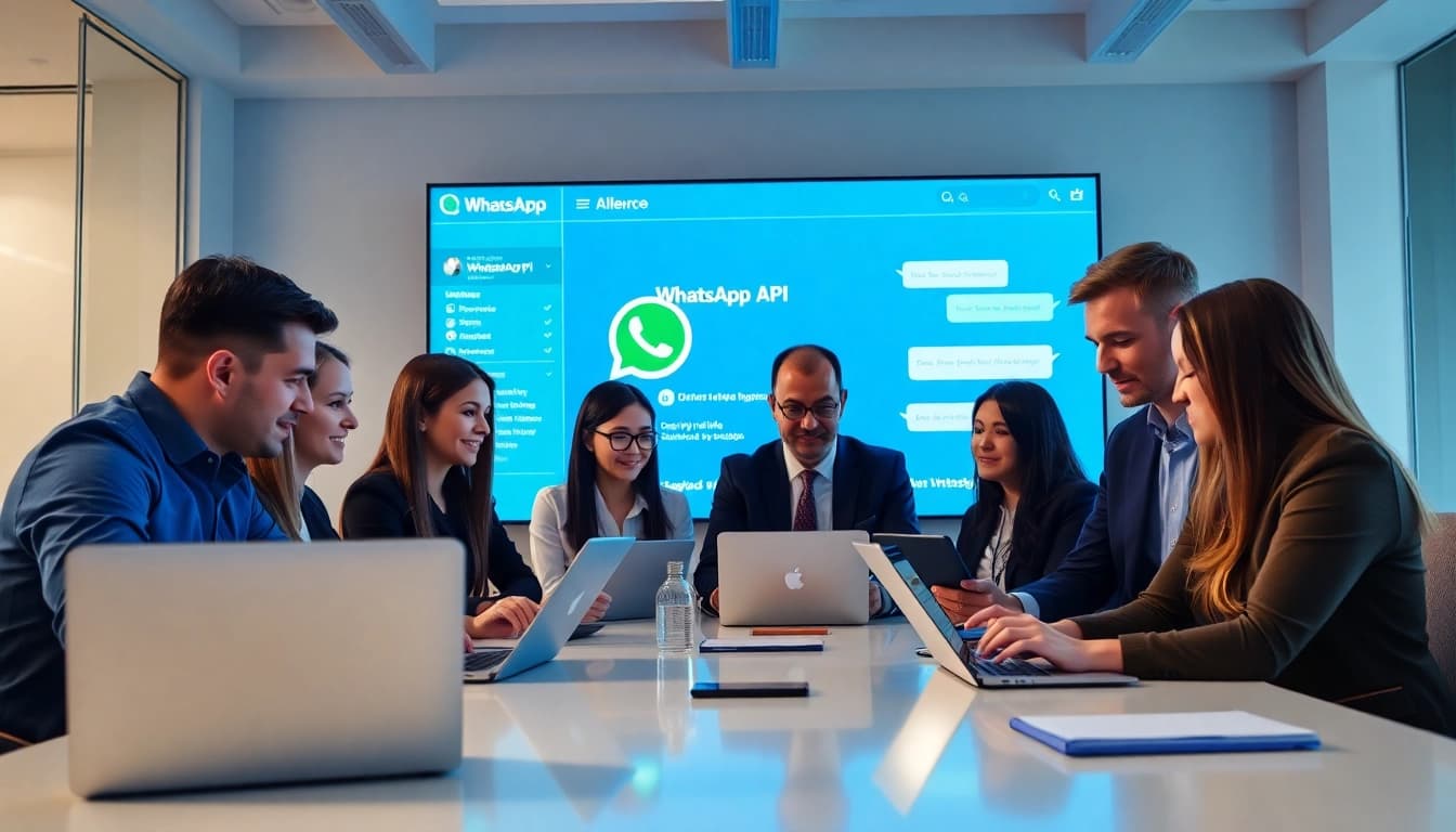 Optimize your business communication with WhatsApp API solutions in a collaborative setting.