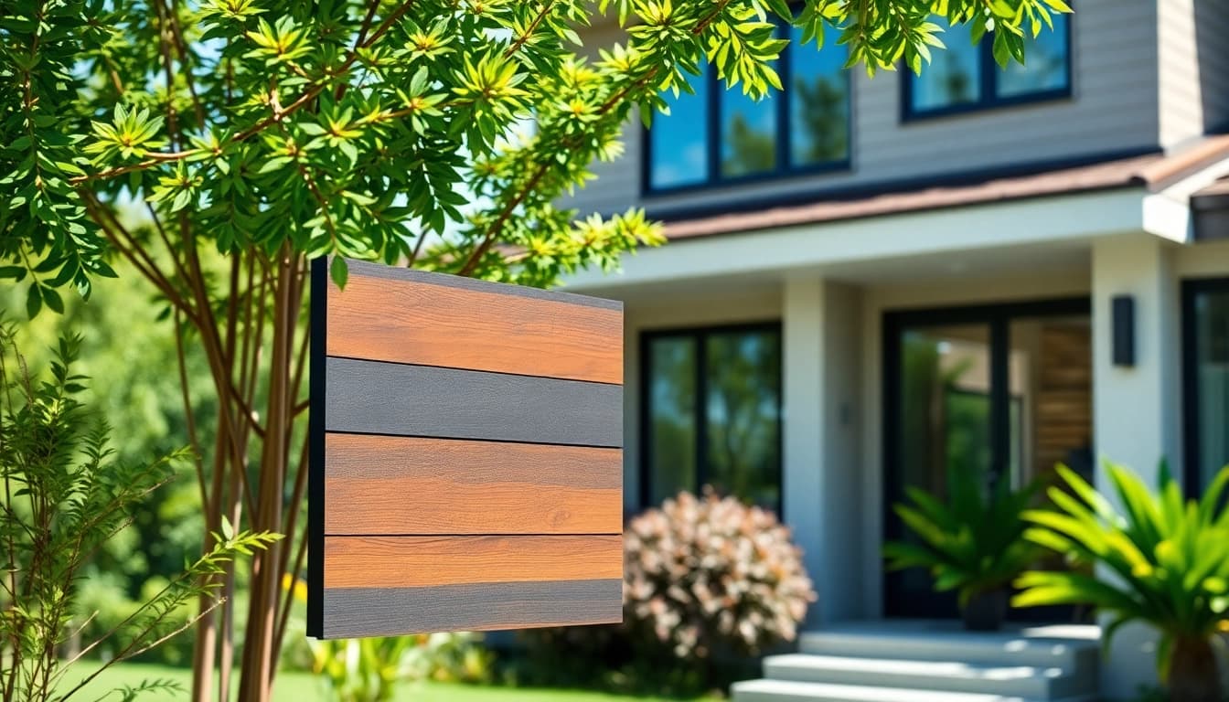Highlighting UV-Resistant Exterior Panels showcasing durability and style in an outdoor setting.