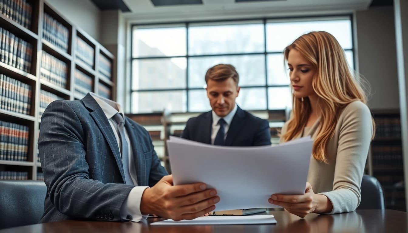 Consultation with a San Antonio accident lawyer in a modern office setting.