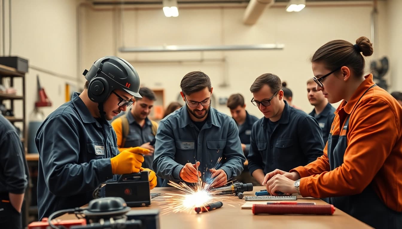 Students at a Trade School In Tennessee engaging in hands-on vocational training.