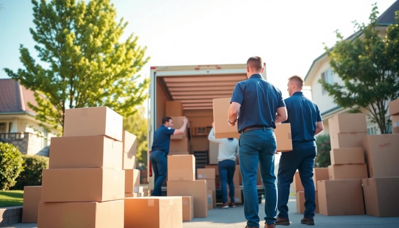 Efficient Interstate Removalists Shellharbour preparing for a seamless move with organized boxes and tools.