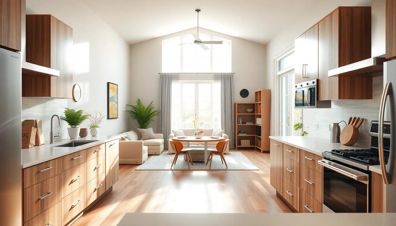 Showcasing a stunning home renovation in a modern kitchen with bright natural light and elegant design.