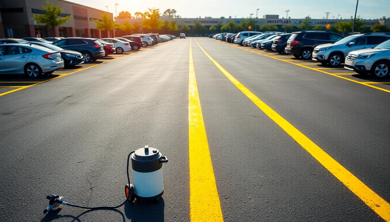 Enhance your space with expert Commercial parking lot striping Jackson MS for safety and order.