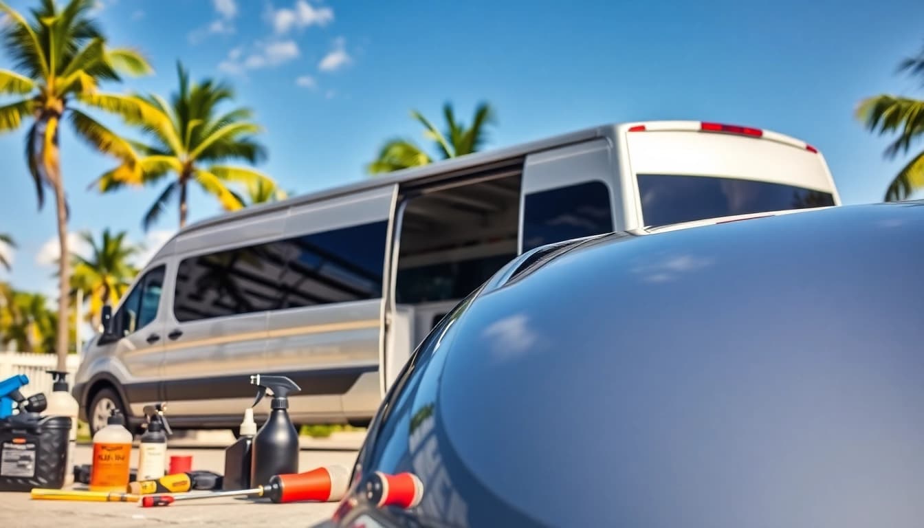 Experience mobile detailing Fort Lauderdale with a polished vehicle and professional setup.