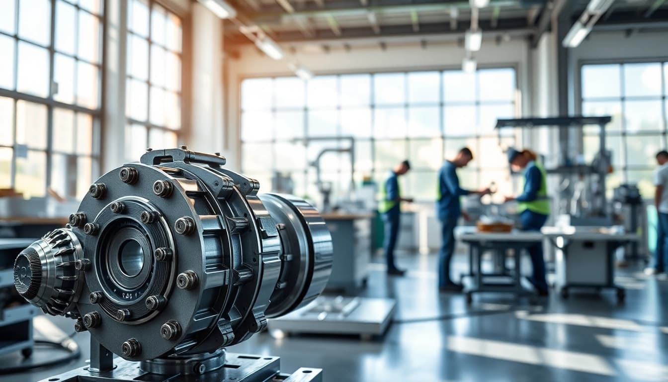 Showcase of das 142 component being assembled in a modern workshop environment.