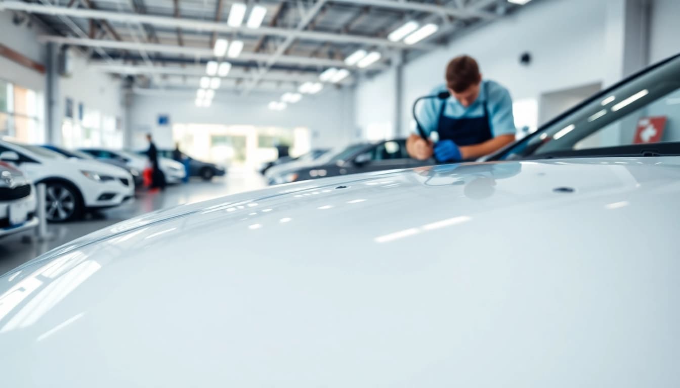 Achieve the best car detailing Chattanooga TN with a professional showcasing a shiny auto detail.