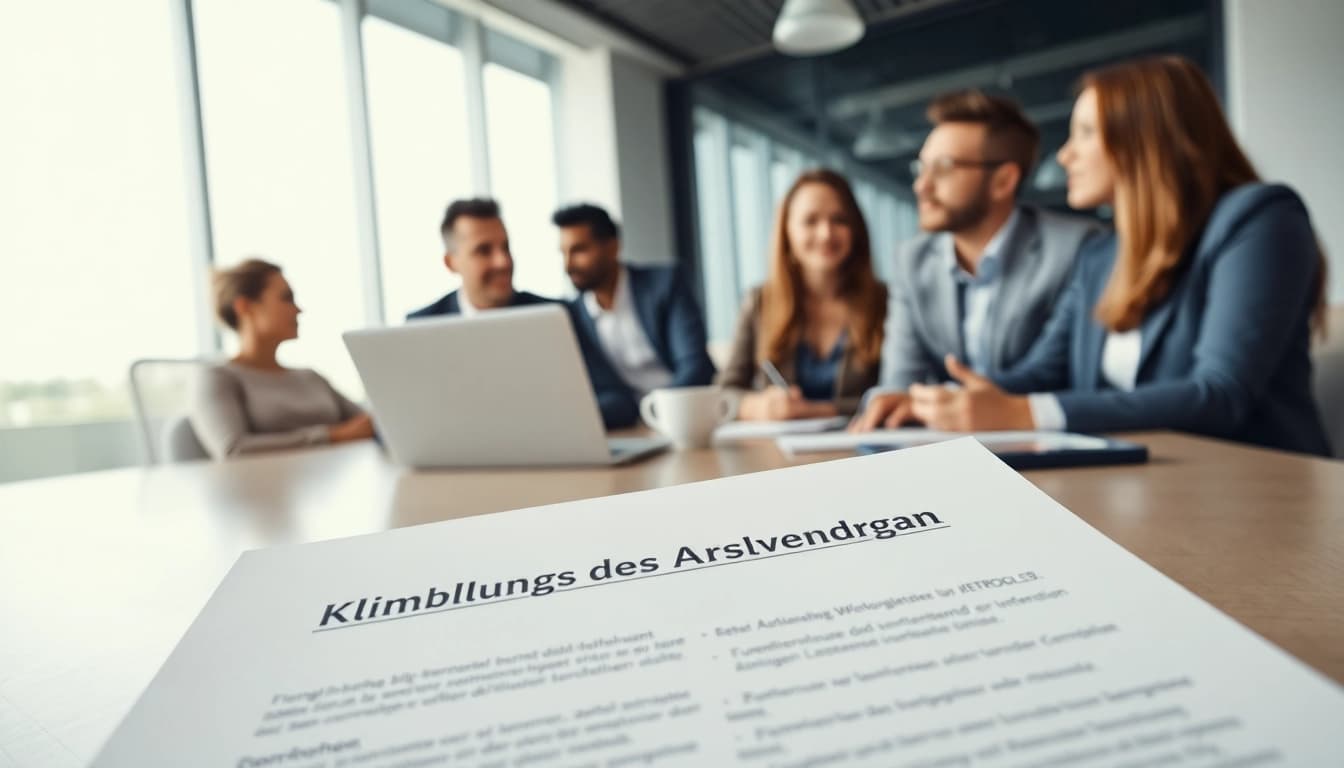 Arbeitsvertrag kündigen - Menschen besprechen Kündigung in einem modernen Büro.
