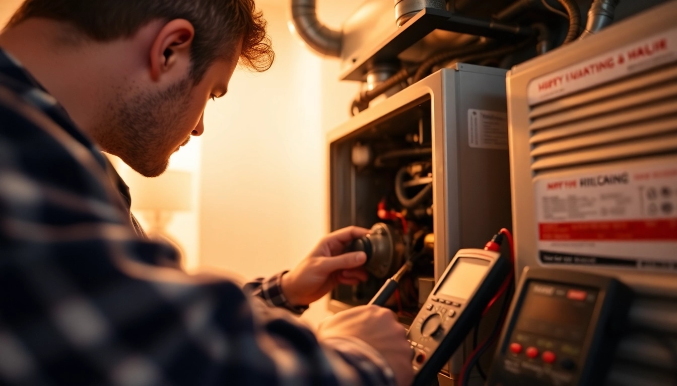Technician providing furnace repair Bedford NY for optimal home heating.