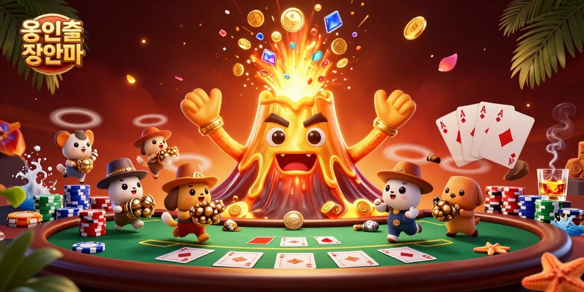 Engage in 용인출장안마 as animated characters explore a casino volcano treasure.