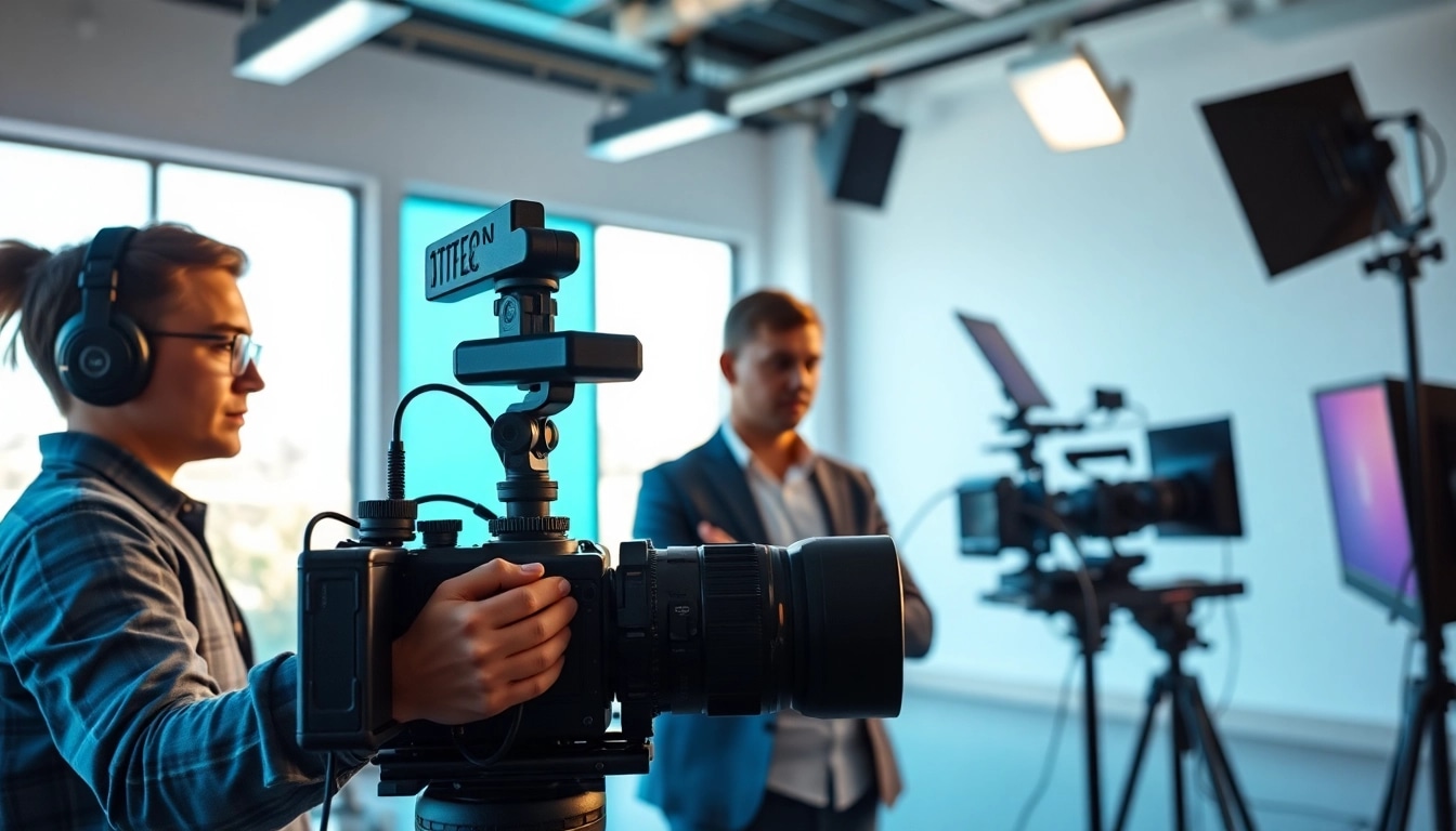 Capture the essence of Video Production Company Phoenix with a dynamic studio collaboration scene.