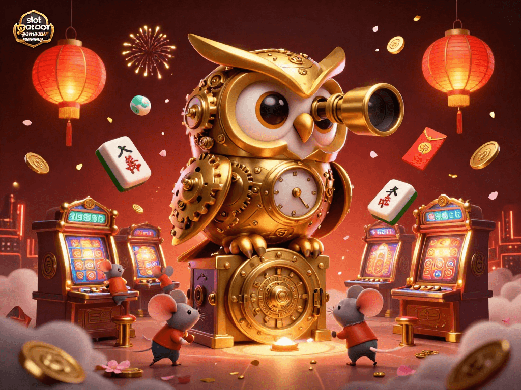 Experience the thrilling atmosphere of slot gacor gampang menang with vibrant 3D characters and casino elements.