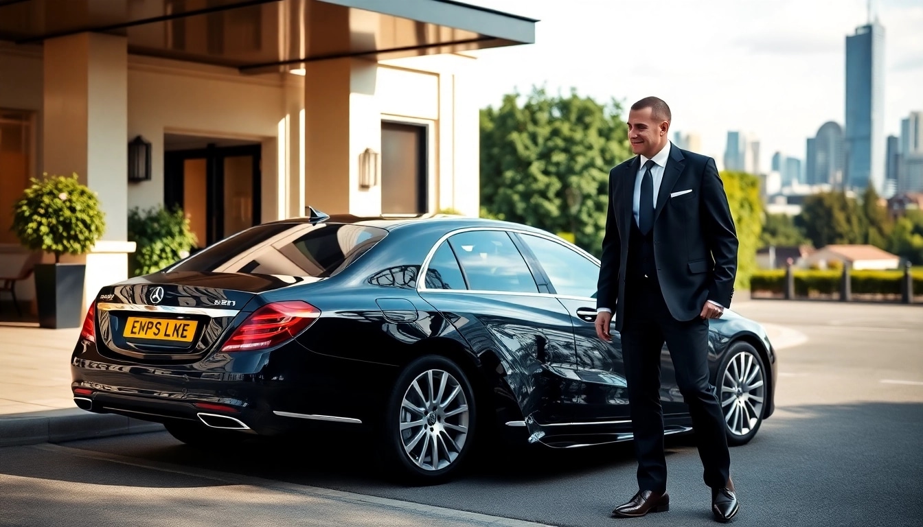 Experience Chauffeur Nottingham with a luxury vehicle at a sophisticated venue.