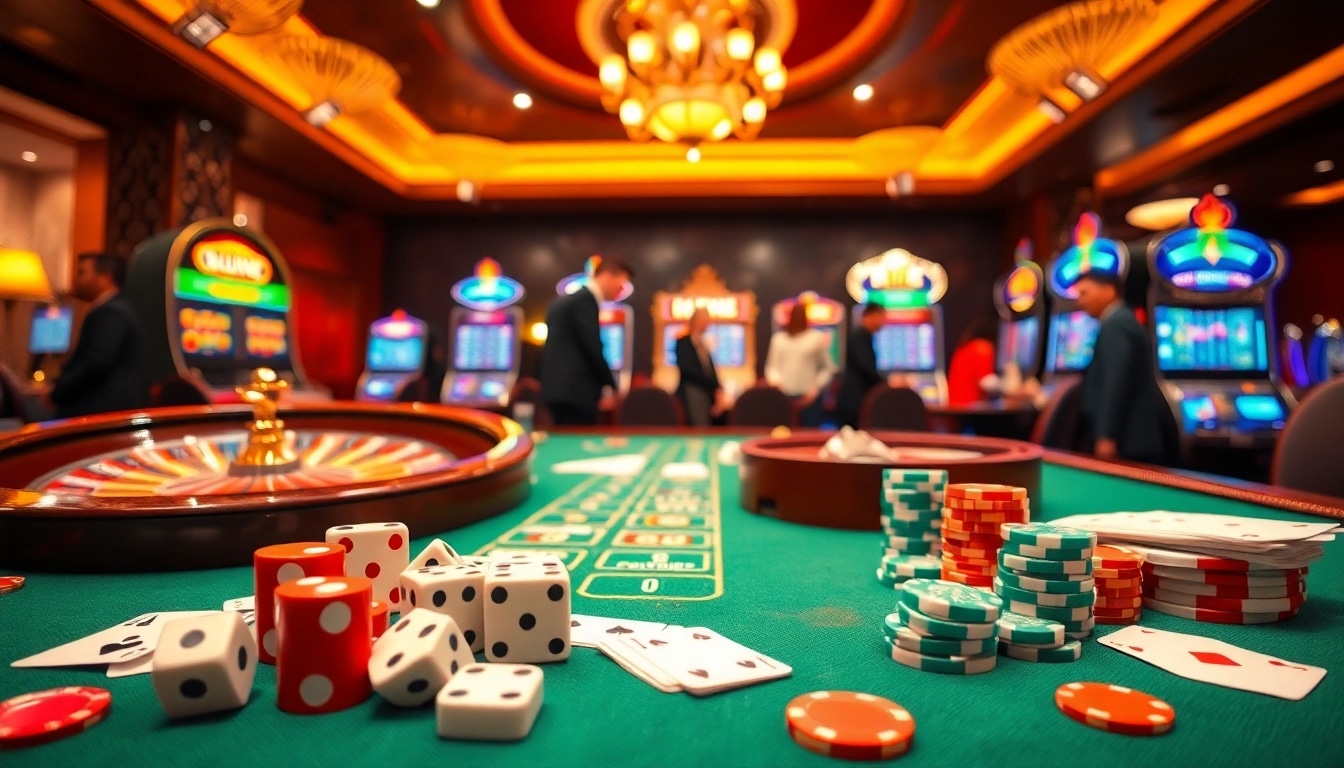 Experience thrilling toto togel action at an elegant casino table with vibrant chips and cards.