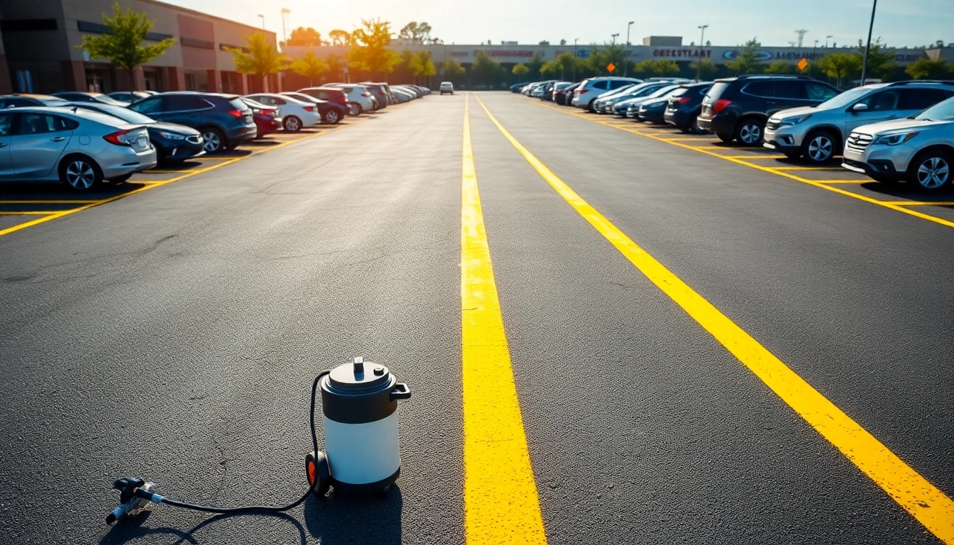 Enhance your space with expert Commercial parking lot striping Jackson MS for safety and order.