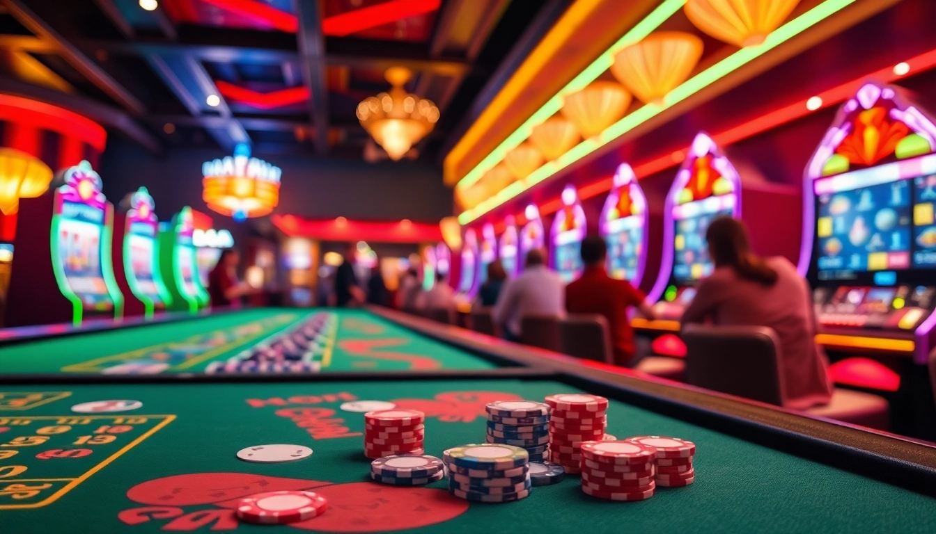 Engaging scene in a Non gamstop Casino Uk showcasing vibrant gaming activity.