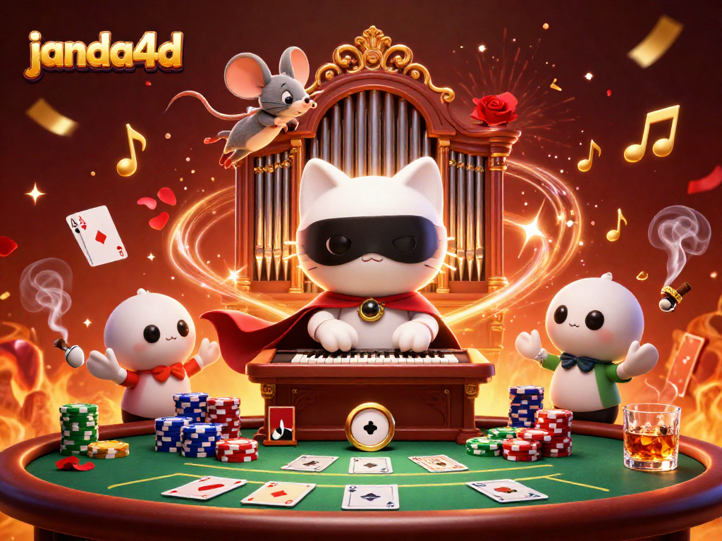 Permainan seru di JANDA4D saat menangkan poker dan nikmati suasana kasino yang meriah.
