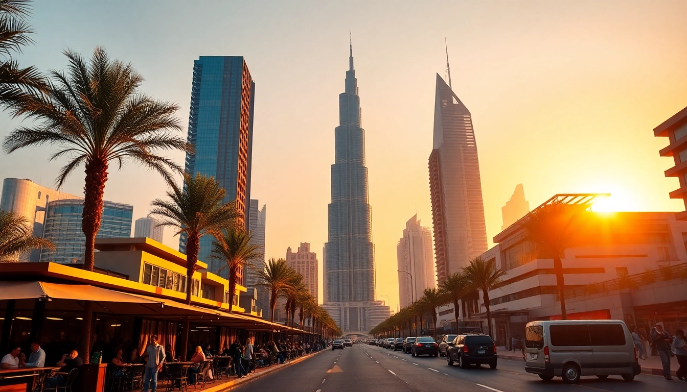 Experience the vibrant urban life of Citylifedubai.com with a captivating sunset cityscape.