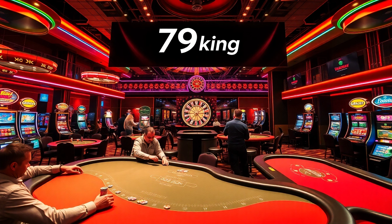 79king casino excitement: players eagerly betting at a poker table.