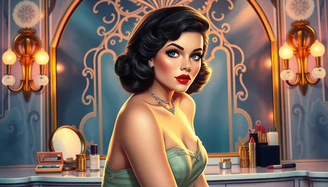 Captivating Vargas Girl inspired by https://www.esquirevargas.com, showcasing glamorous vintage beauty.