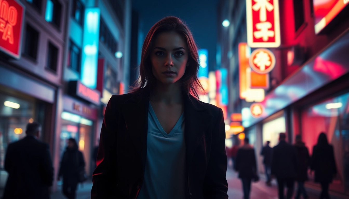 Engaging clean thriller book cover showcasing a mysterious protagonist in a suspenseful urban setting.