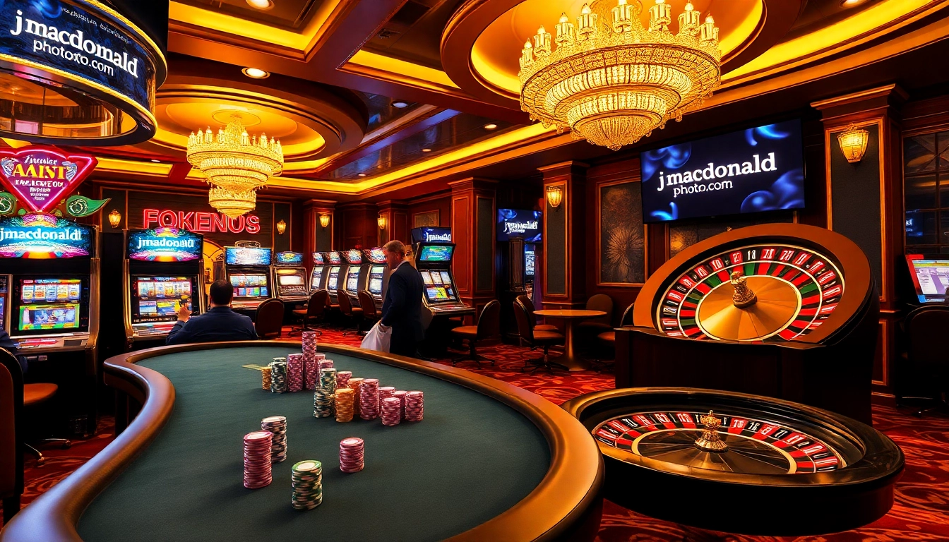 Para pemain merancang strategi di meja poker di sebuah kasino yang hidup, menampilkan promosi aktivitas perjudian menarik dari jmacdonaldphoto.com.