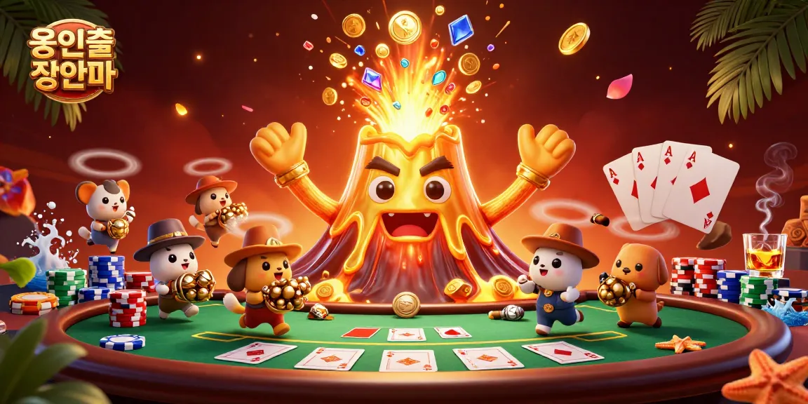 Engage in 용인출장안마 as animated characters explore a casino volcano treasure.