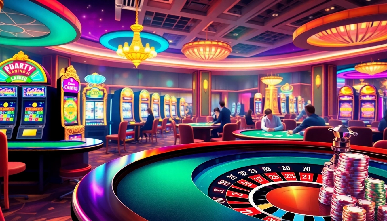 Players enjoy luxurious gaming at mmoo.llc casino, featuring vibrant slot machines and thrilling poker tables.
