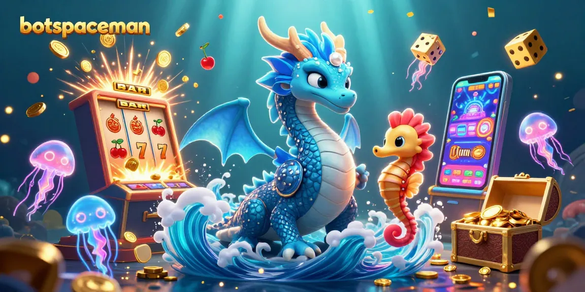 Experience thrilling wins with bot spaceman in vibrant casino adventure illustration.
