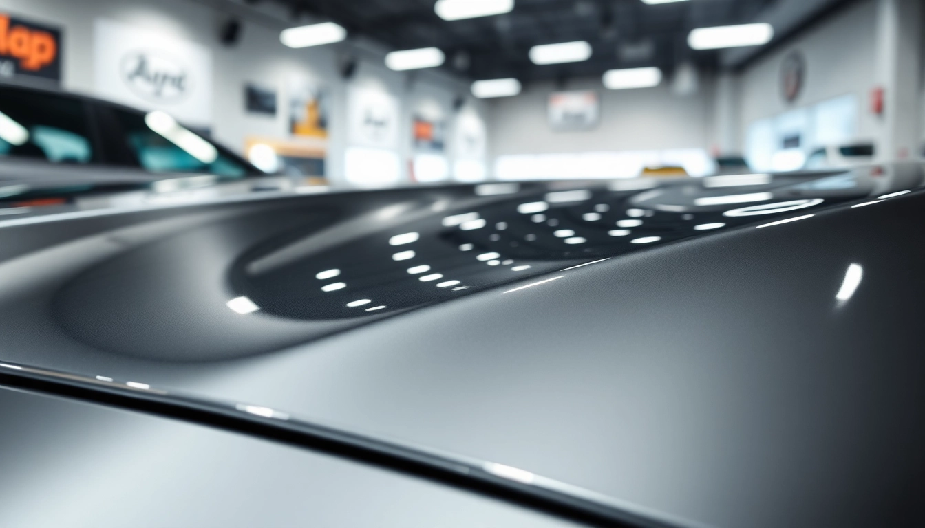 Protection against scratches with paint protection film near me on a modern vehicle.