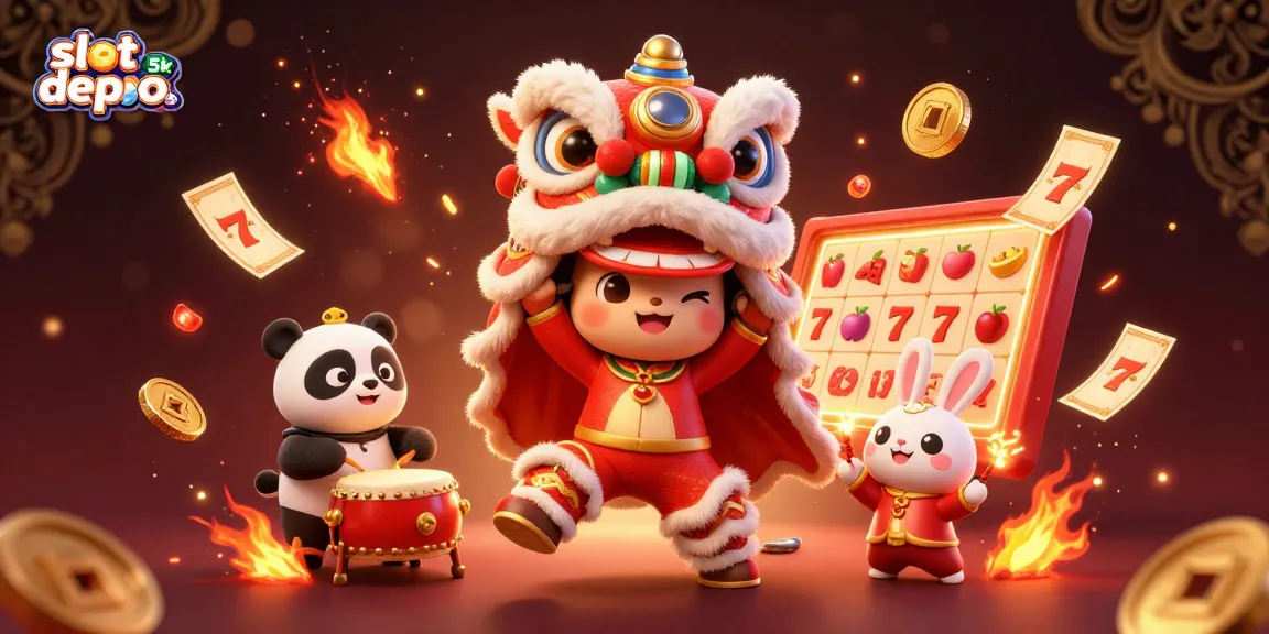 Experience thrilling wins with slot depo 5k, featuring lively characters and dynamic slot elements.