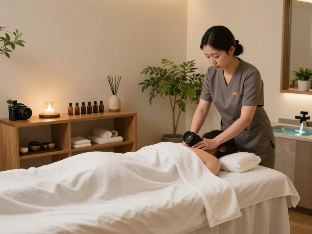 Relaxing spa environment for 삼산동마사지 with soothing decor and a tranquil atmosphere.