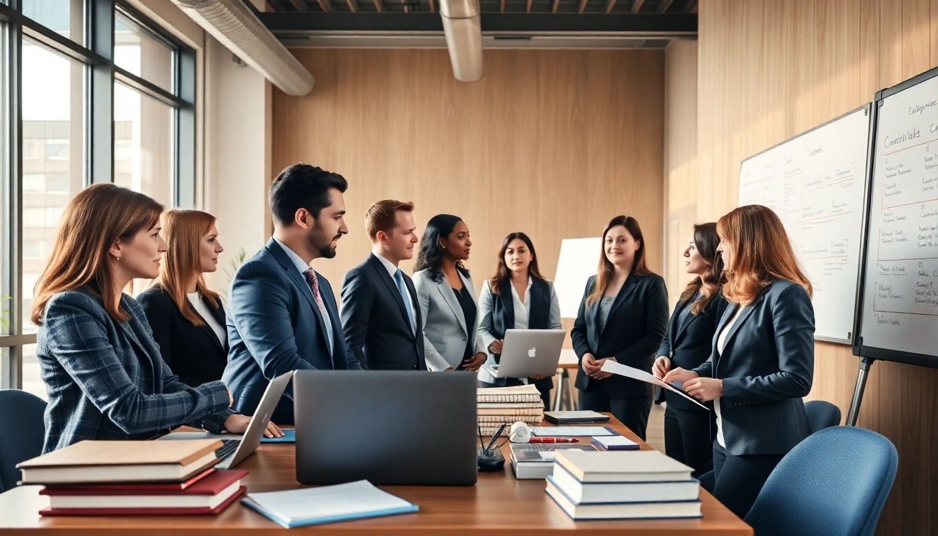 Collaborative legal team at http://www.jacobsonpilaw.com strategizing in a modern office environment.
