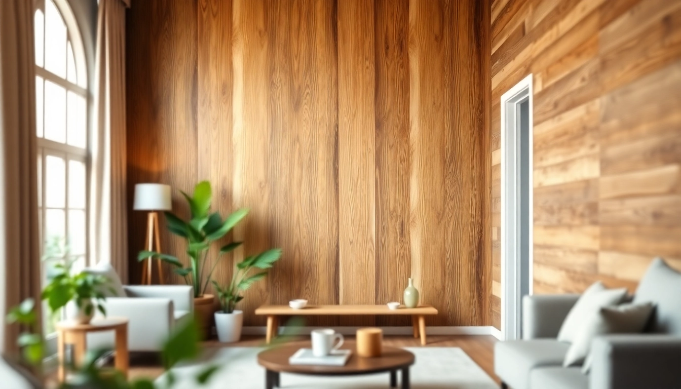 Enhance interiors with decorative wood panels for walls showcasing natural textures.