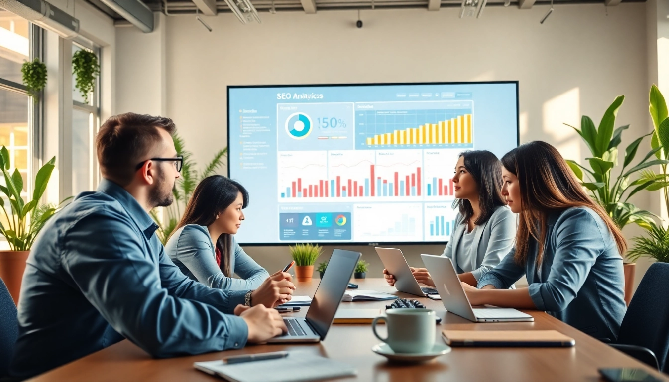 Boost your business with an innovative SEO company showcasing collaborative teamwork.
