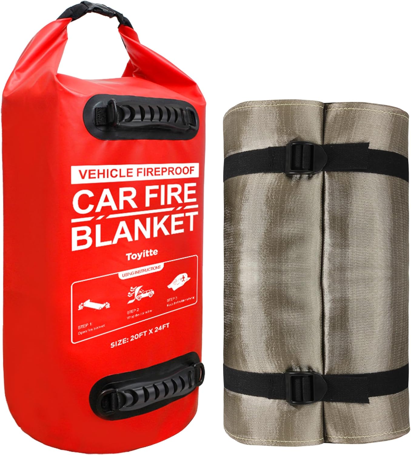 Automotive Fire Blanket for Vehicle Fire Protection and Safety