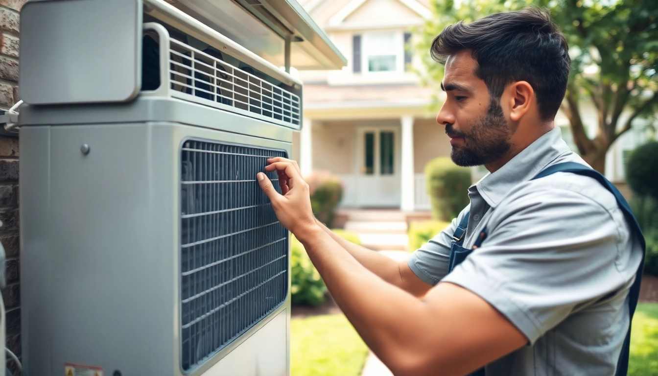 Install an american standard air conditioning unit in a suburban garden.