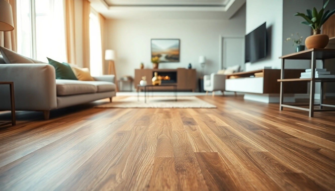 Transform your space with vinyl flooring that combines style and durability in a chic living room.