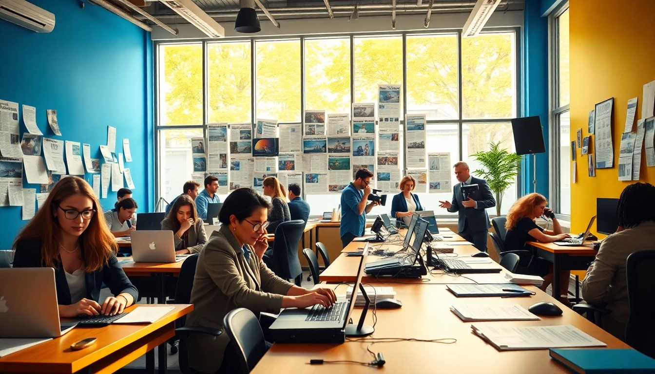 Engage with the vibrant community news at https://www.todayville.com through dynamic newsroom scenes.