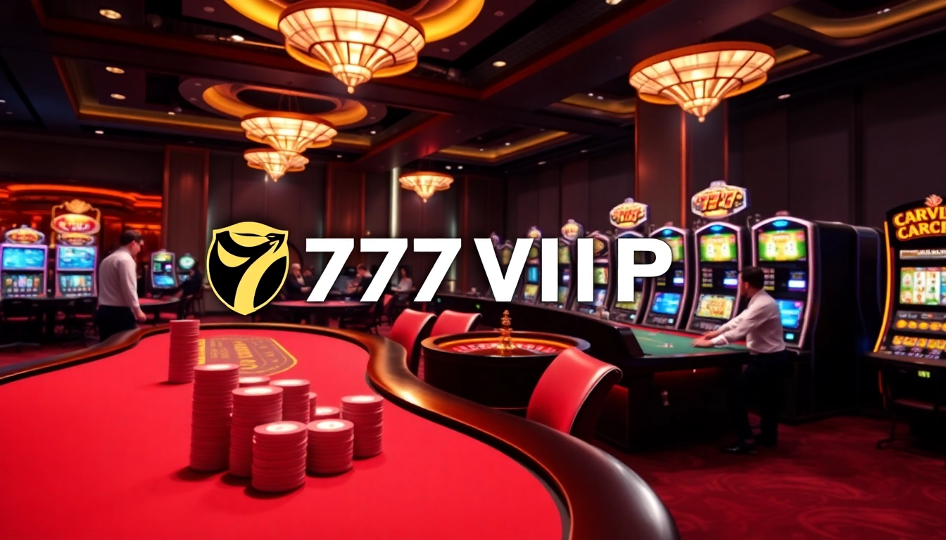 Experience the thrill of gambling at 777VIP with vibrant casino tables and exciting games.