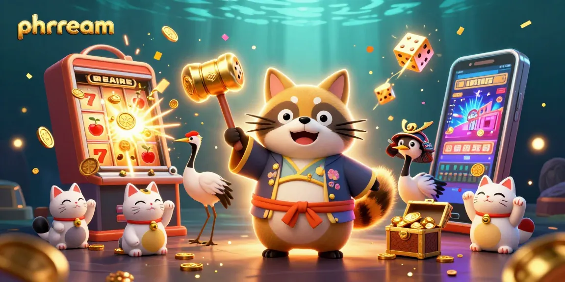 Engage in thrilling gameplay with phdream as playful characters bring joy and excitement from a dynamic casino scene.