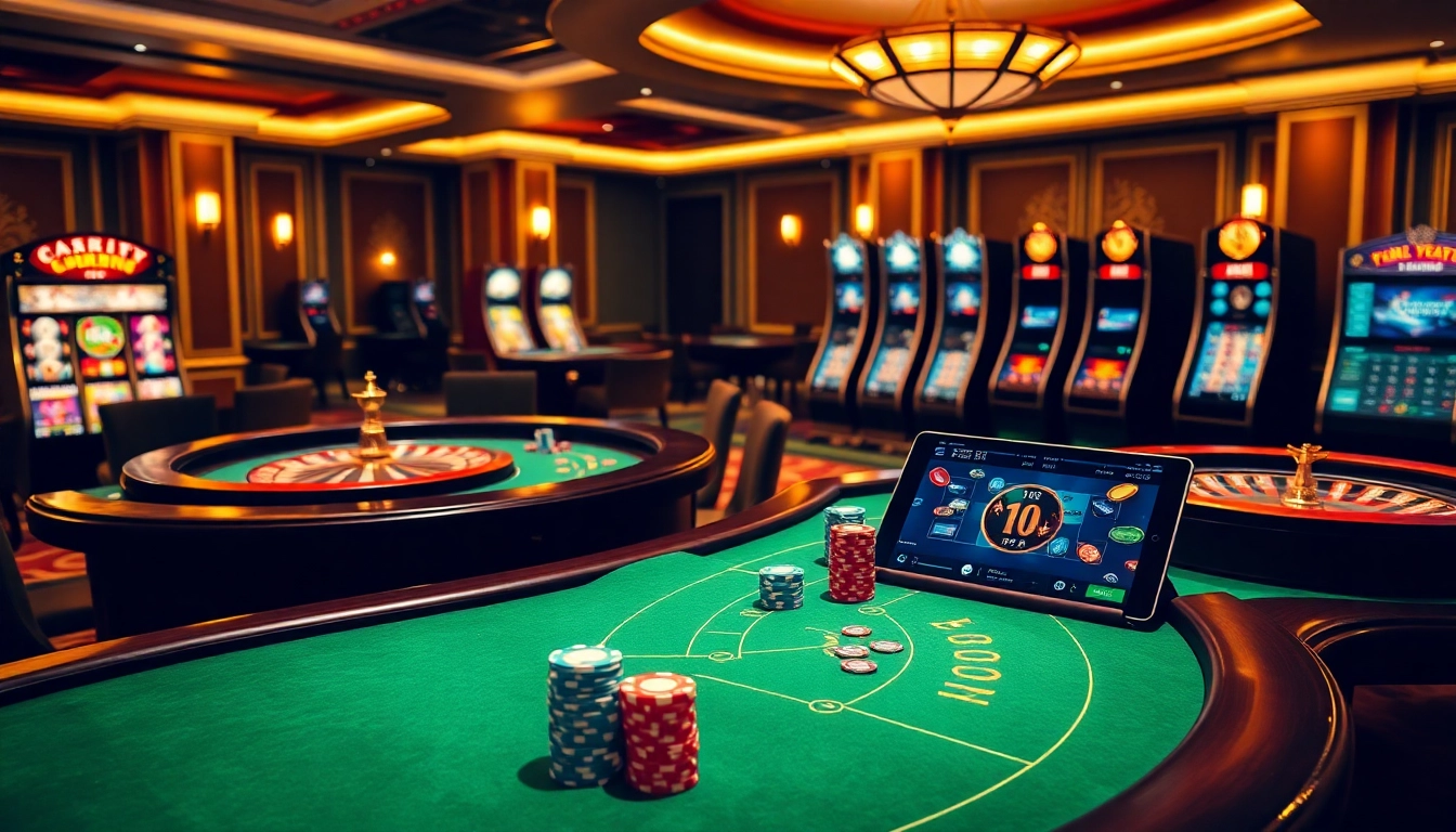 Découvrez l'excitation du meilleur casino en ligne avec des tables élégantes et des machines à sous vibrantes.