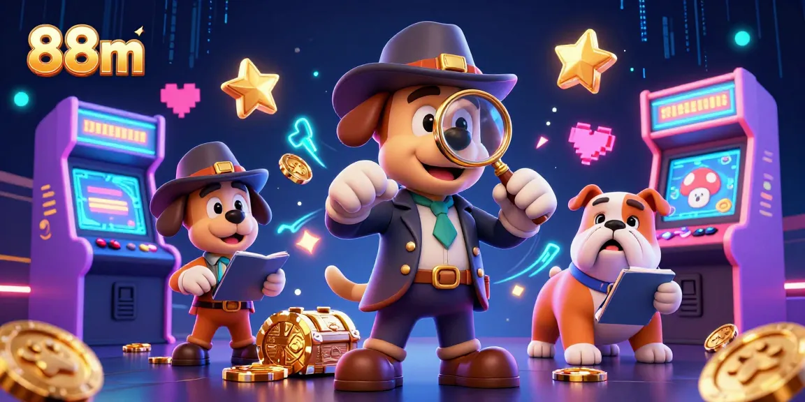 Engage with 88m's thrilling casino adventures, uncovering poker chips and treasures in a vibrant gaming scene.