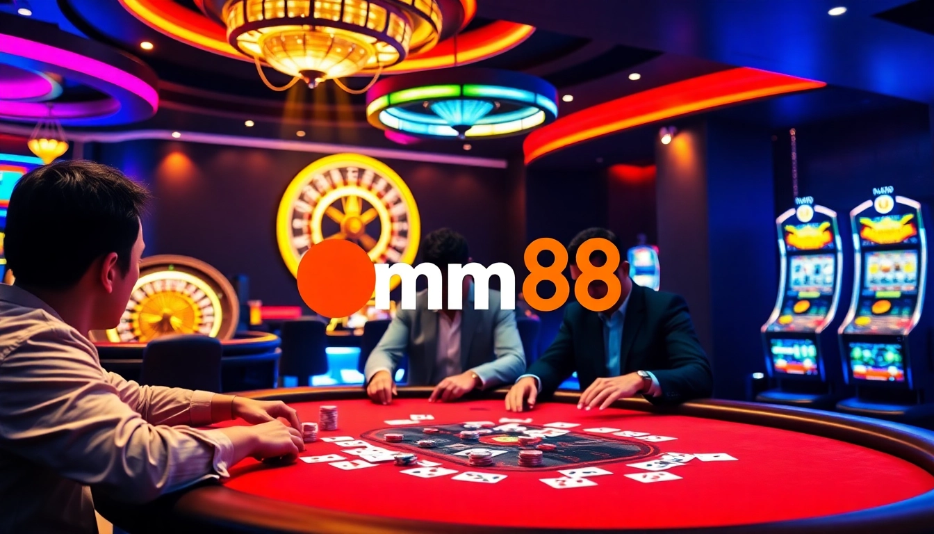 Experience the thrill of online gambling with mm 88 in a vibrant casino setting.